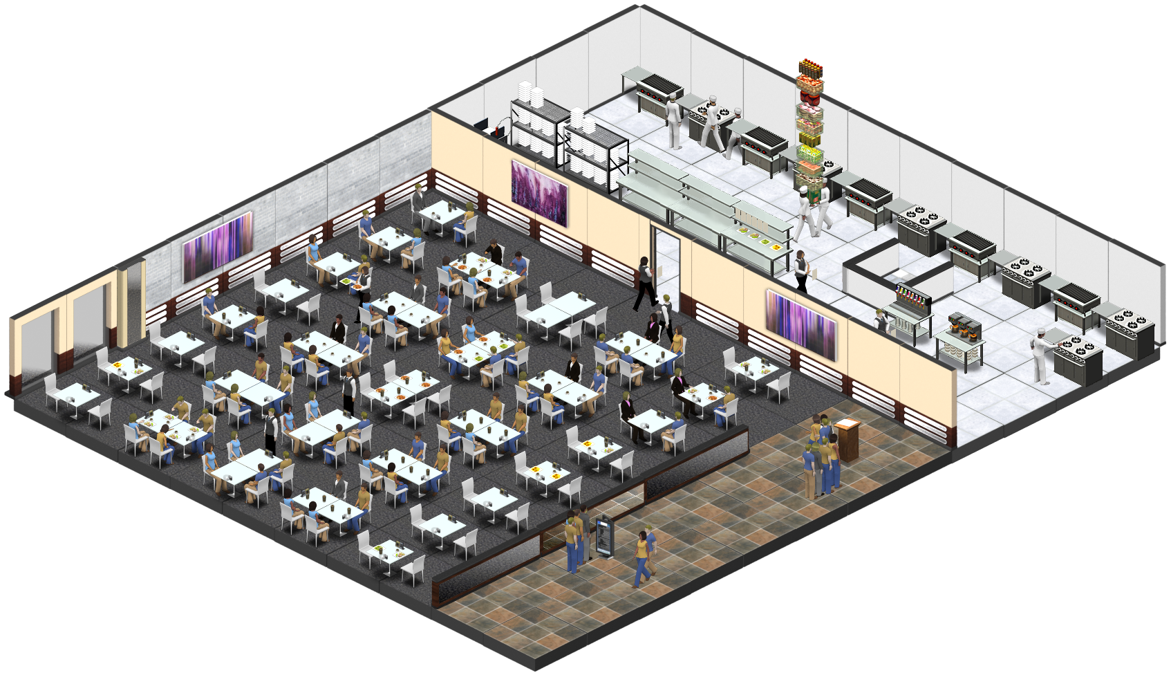 A Completely Upgraded Virtual Business Restaurant is Now Available!