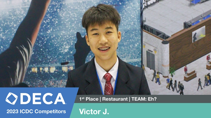 1st place $1,000 winners, Victor J. from Marc Garneau Collegiate Institute, Canada