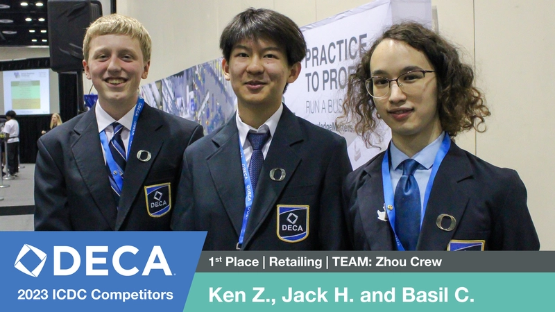 1st place $1000 winners, Ken Z., Jack H., and Basil C. from Oakton High School, Virginia