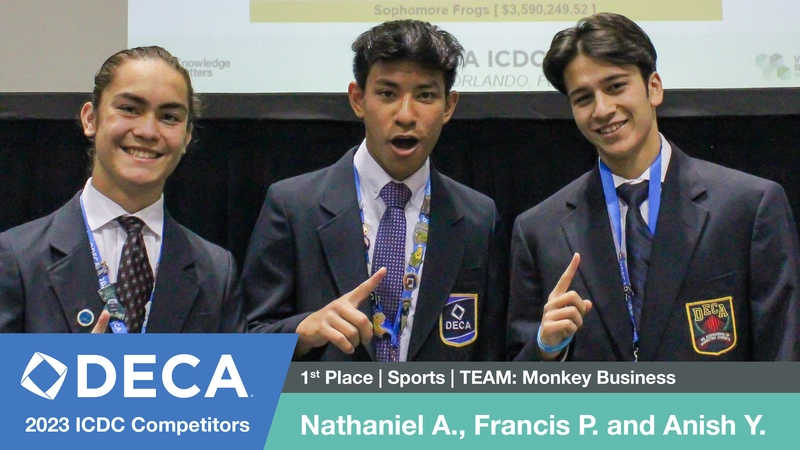 1st place $1,000 winners, Nathaniel A., Francis P., and Anish Y. from Round Rock High School, Texas