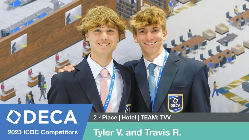2nd place $3000 winners, Tyler V. and Travis R. from Faith Lutheran Middle and High School, Nevada
