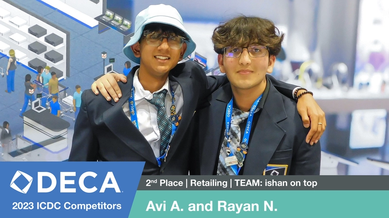 2nd place $500 winners, Avi A. and Ryan N. from McNeil High School, Texas