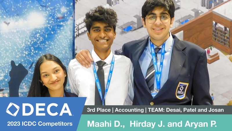 3rd place $250 winners, Maahi D., Hirday J., and Aryan P. from North Park Secondary School, Canada