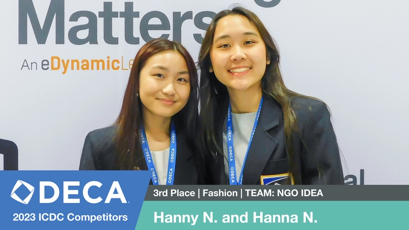 3rd place $250 winners, Hanny N. and Hanna N. from Lake Travis High School, Texas