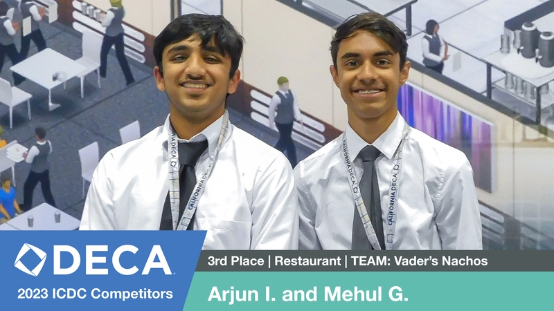 3rd place $250 winners, Arjun I. and Mehul G. from Lynbrook High School, California
